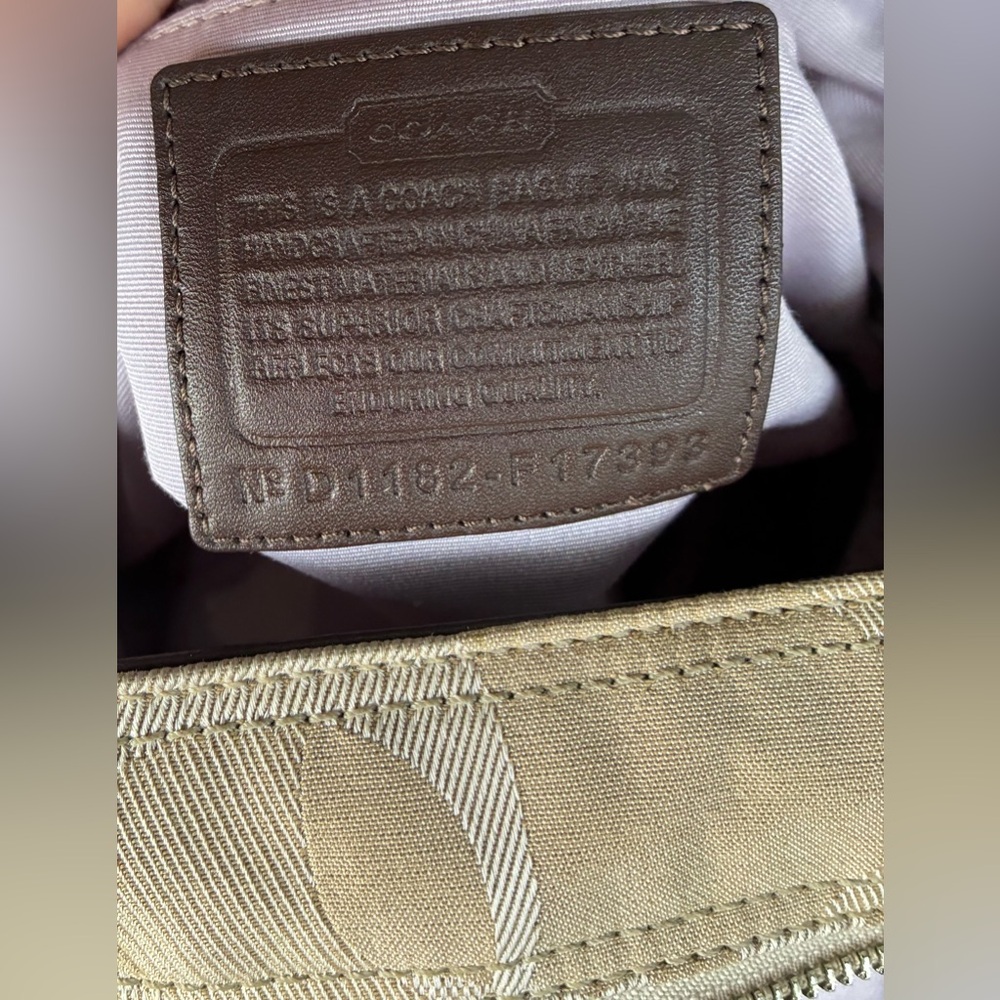 COACH BAG,Coach Tan and Brown Shoulder Bag. - Picture 7 of 14